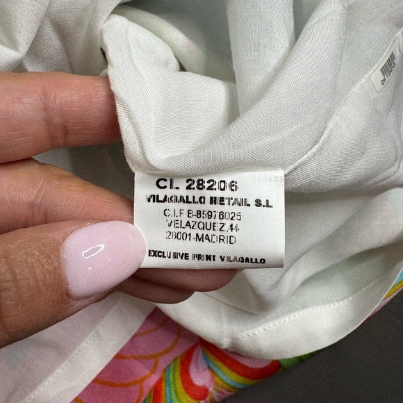 Vilagallo Multicolor Asbstract Print Silk Dress - Picture 4 of 8